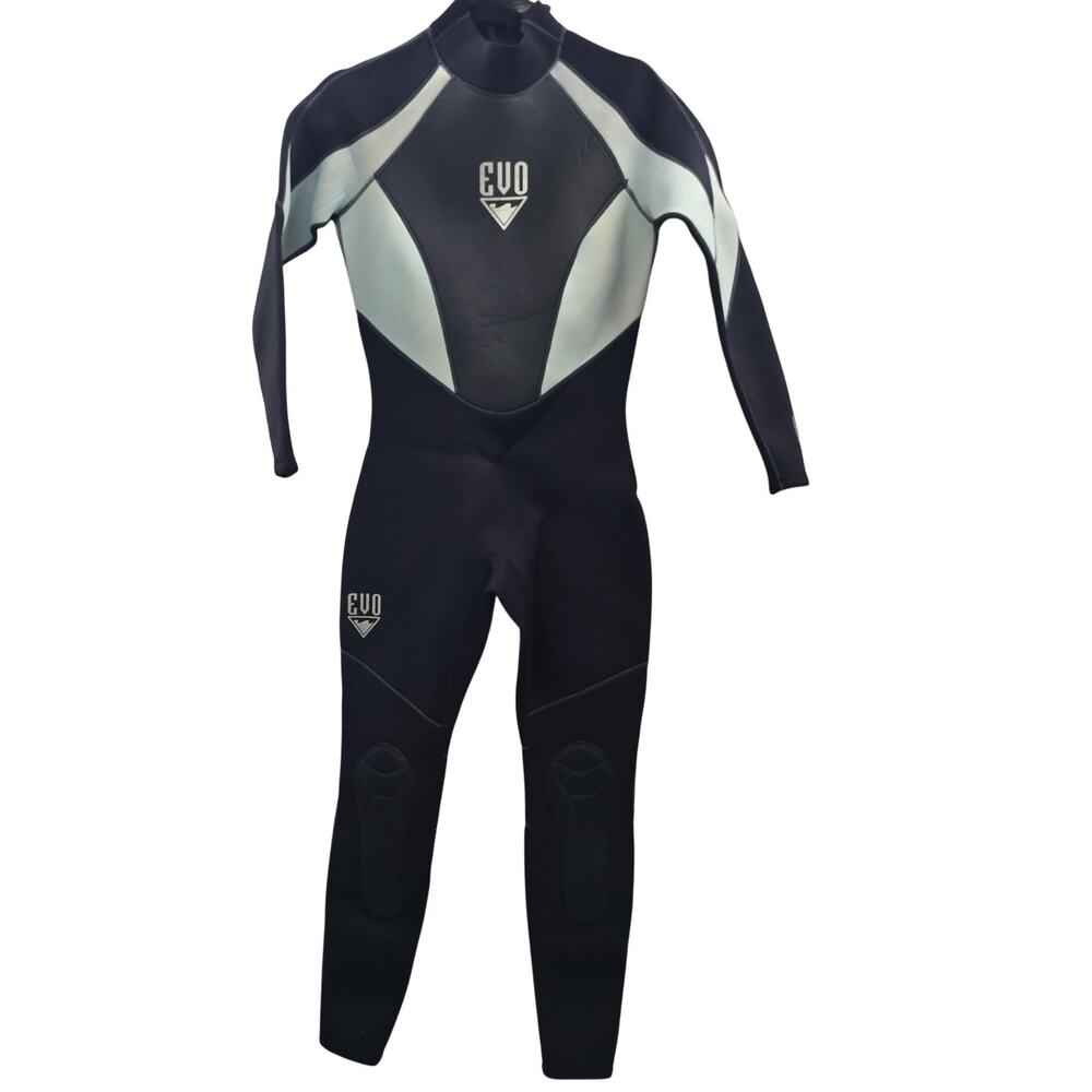 EVO Full Wetsuit Youth 7/8 Black Blue Swim Surf Suit